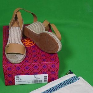 Tory Burch Bima Espadrille Wedge in Nude